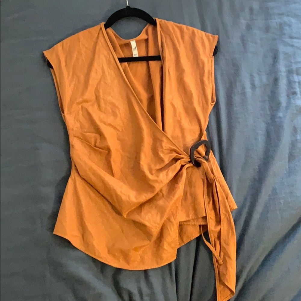 Zara Gold/Shimmer Wrap shirt